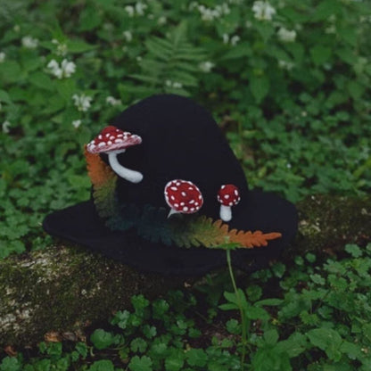 mushroom forest black hat 