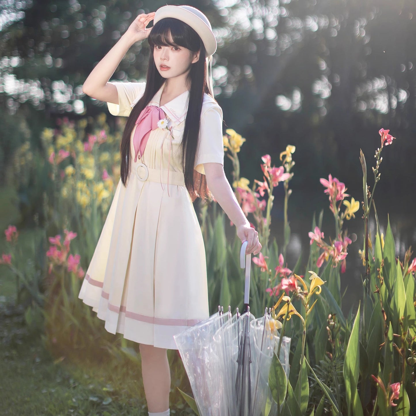 生成のお嬢様の文学セーラーワンピース