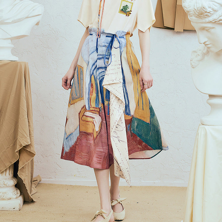 サン＝レミのサン＝ポール病院の廊下のアシンメトリースカート