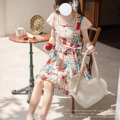 絵本のお嬢様のジャンパースカートとトップス