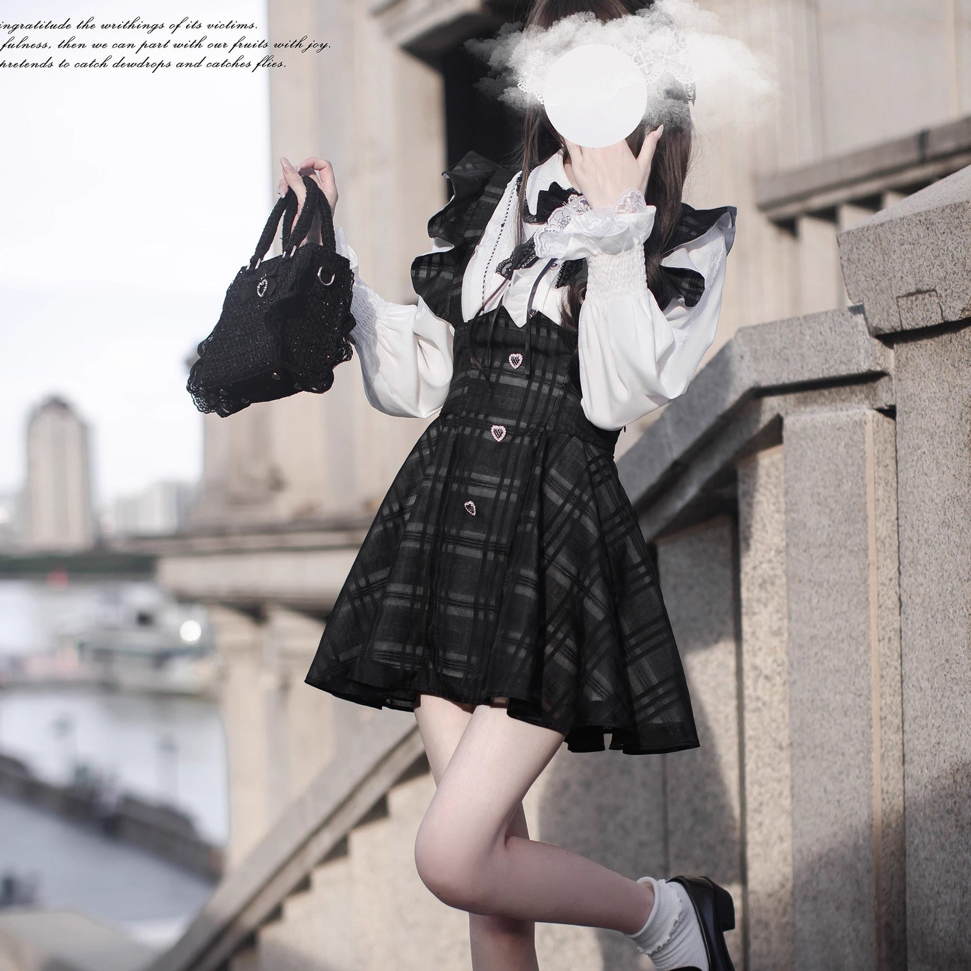 夜想曲を奏でるジャンパースカートとブラウス - Short Length