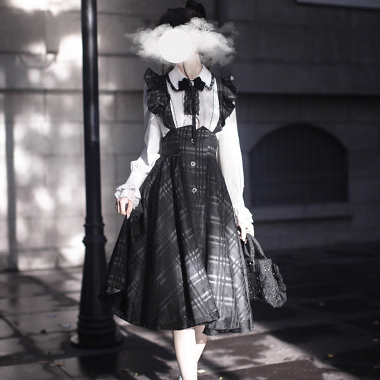 夜想曲を奏でるジャンパースカートとブラウス - Long Length