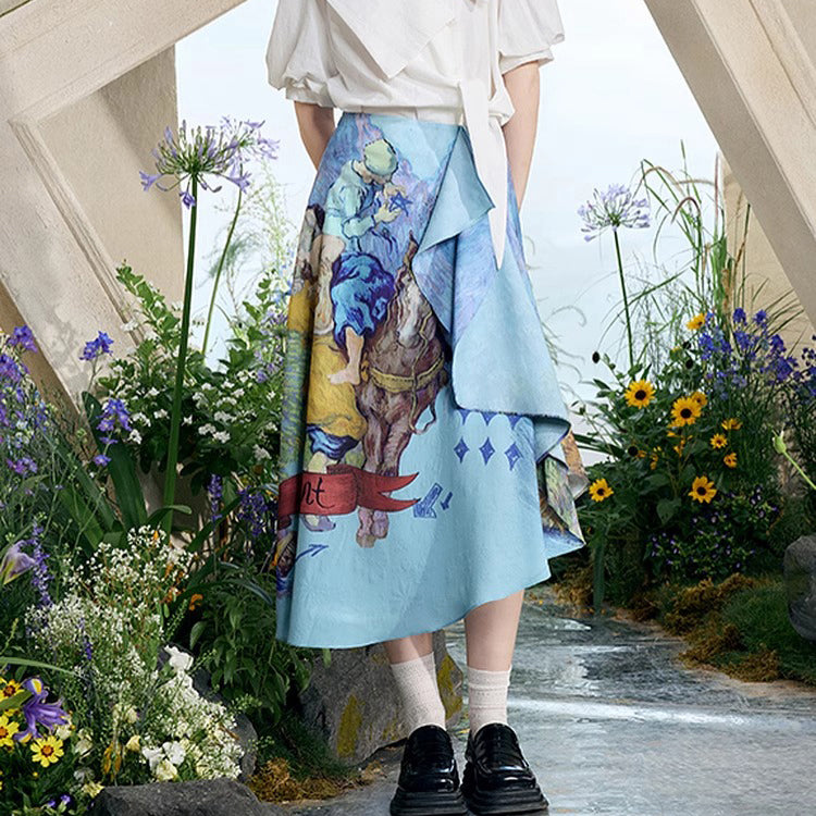 羊の毛刈りのアシンメトリースカート