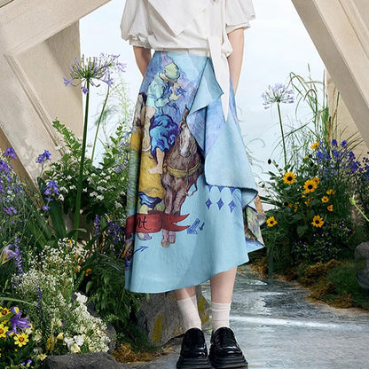 羊の毛刈りのアシンメトリースカート