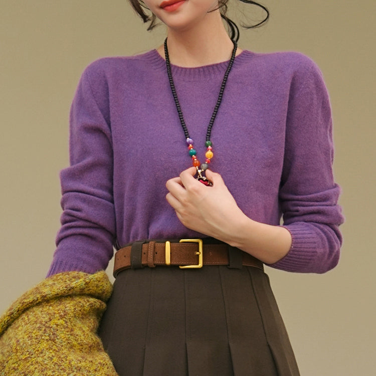 桔梗の花色ニットセーター