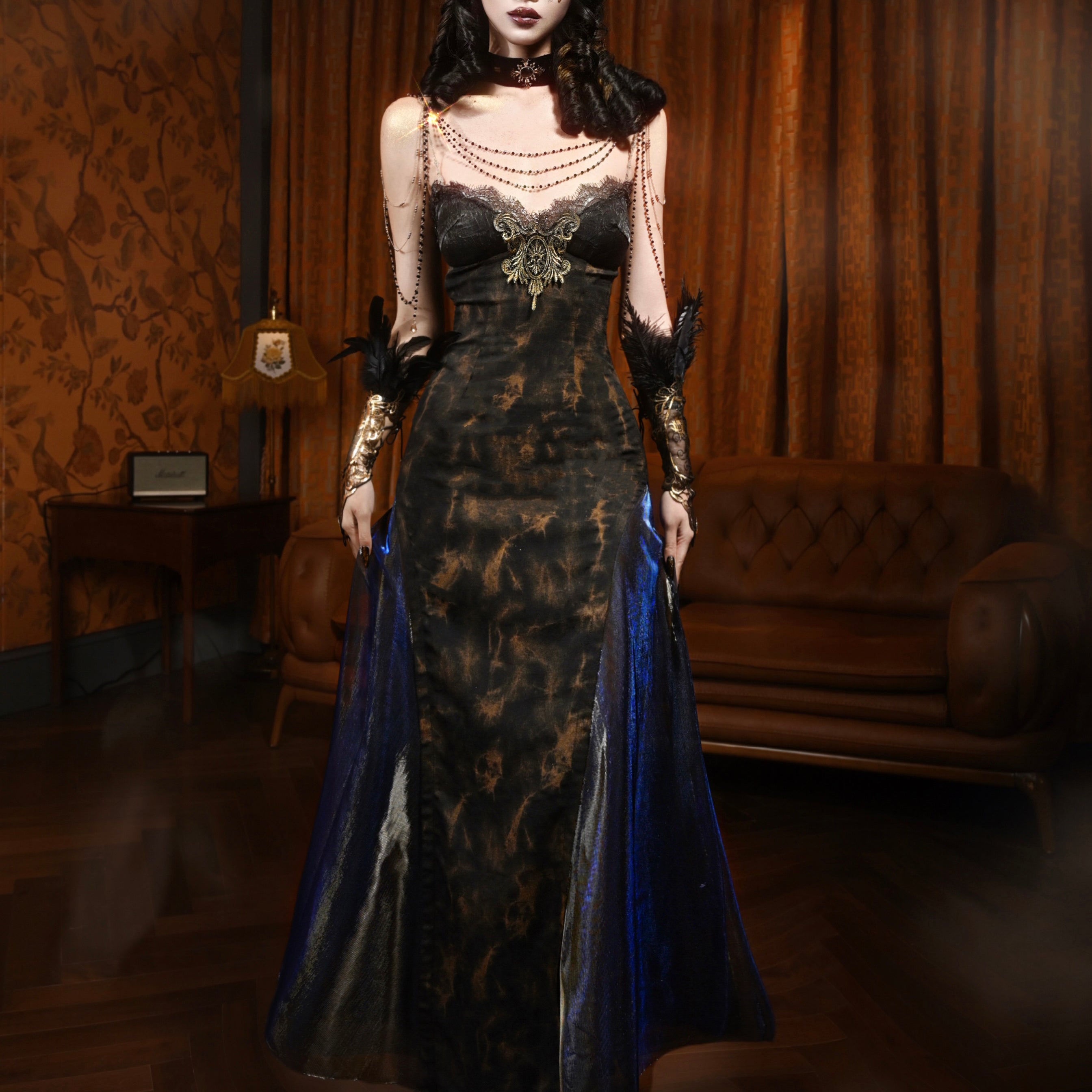 Dark aristocrat's strap dress – remulia