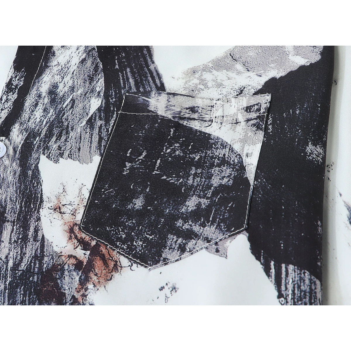 水墨の抽象画アートシャツ