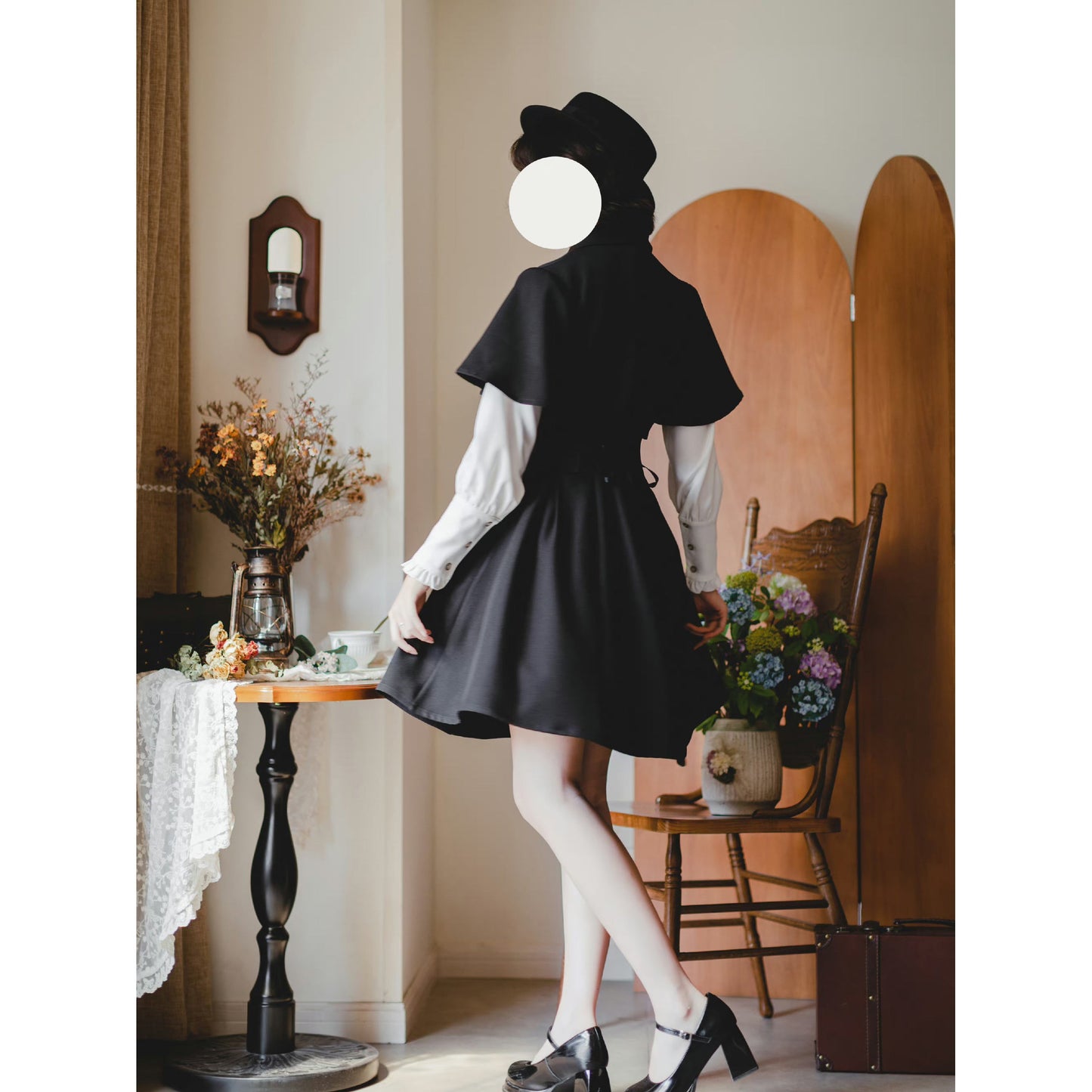 英国のお嬢様のボレロジャケット（ブラック）