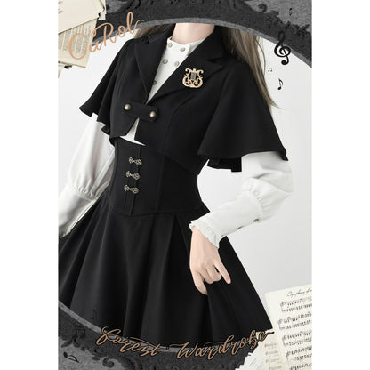 英国のお嬢様のボレロジャケット（ブラック）