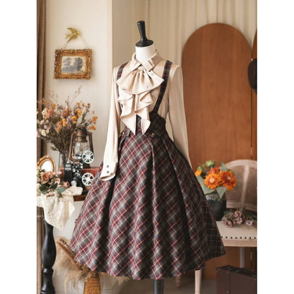 英国のお嬢様のクラシカルブラウス - Ecru Beige