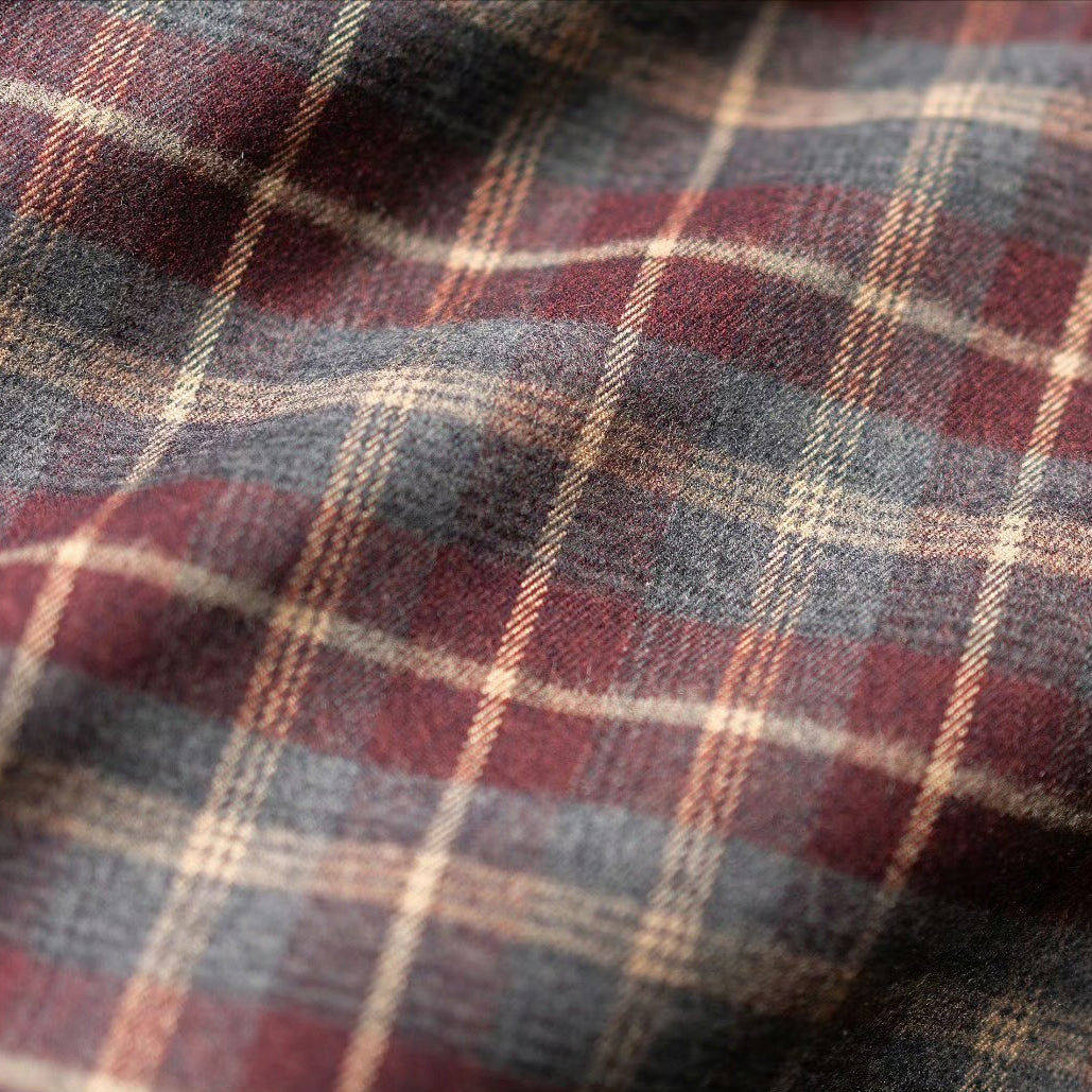 英国のお嬢様のクラシカルジャンパースカート - Burgundy Checked