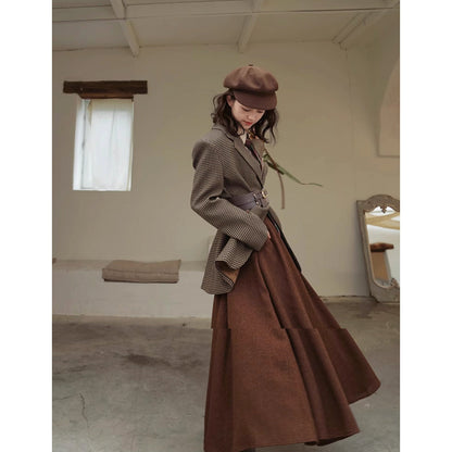 英国格子柄のレトロジャケット