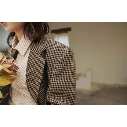 英国格子柄のレトロジャケット