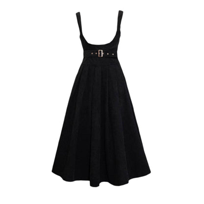 黒のお嬢様のコーデュロイジャンパースカート