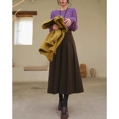 桔梗の花色ニットセーター