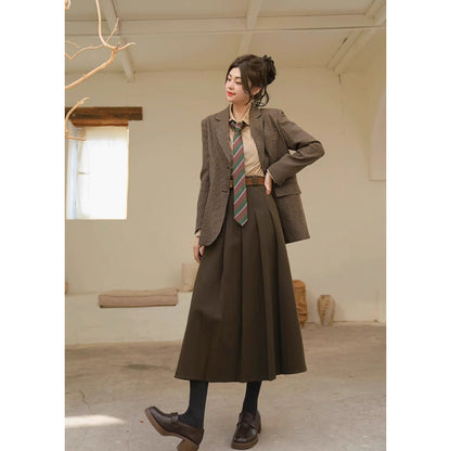 文学令嬢のストライプブラウス