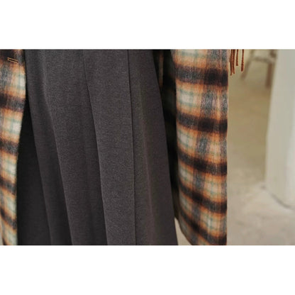 文学令嬢のロングプリーツスカート - Gray