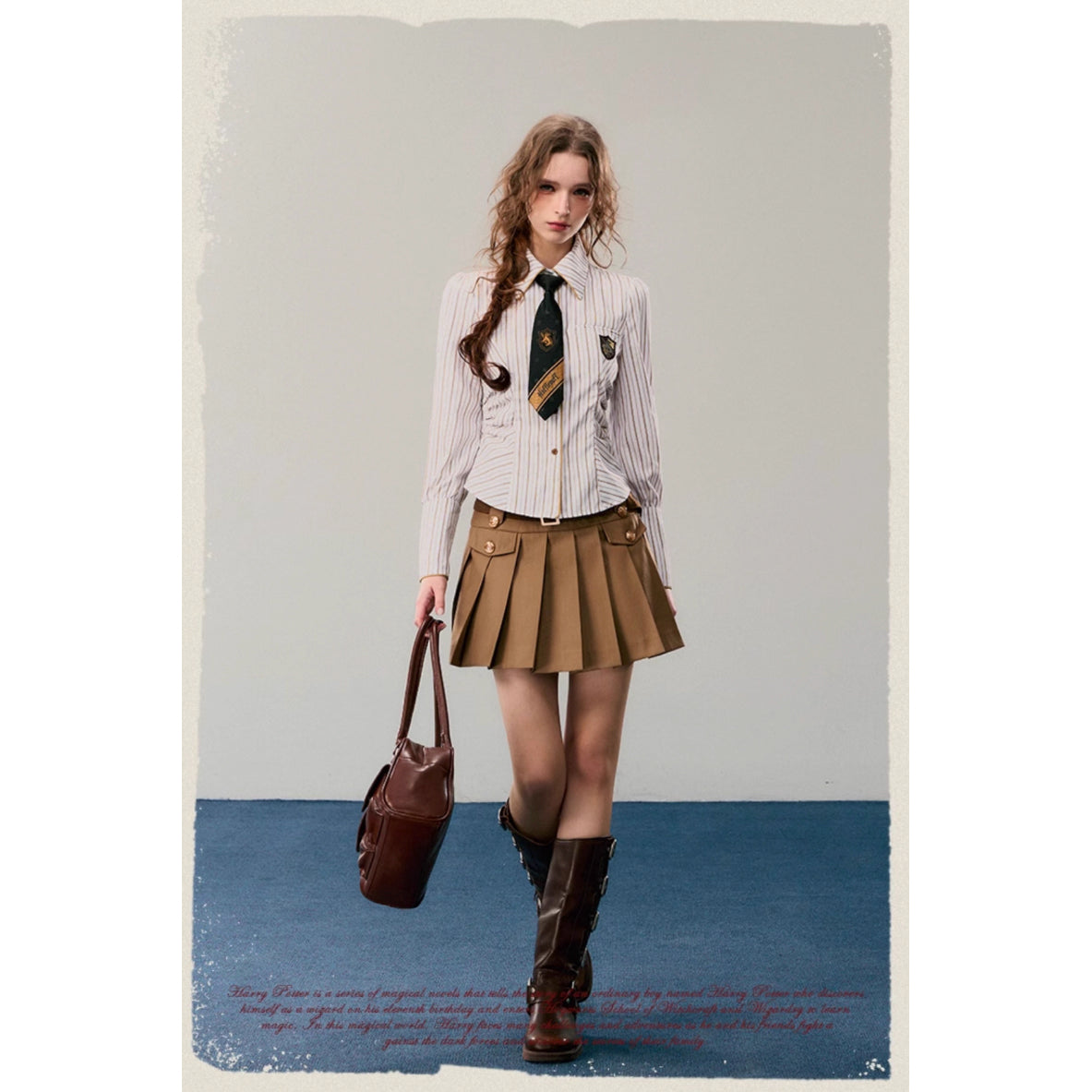 魔法学校のストライプブラウス