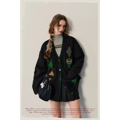 魔法学校のセーターカーディガンとマフラー