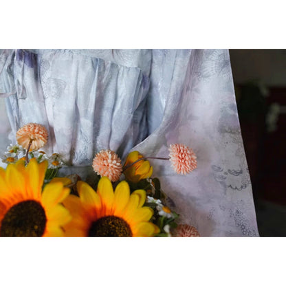 灰霧の花鳥画ワンピース