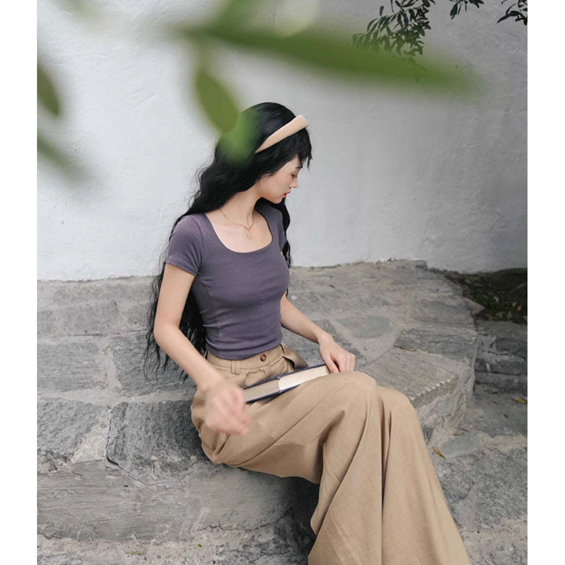 英国令嬢のワイドレッグパンツ