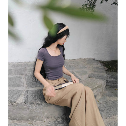 英国令嬢のワイドレッグパンツ