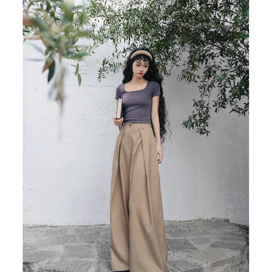 英国令嬢のワイドレッグパンツ