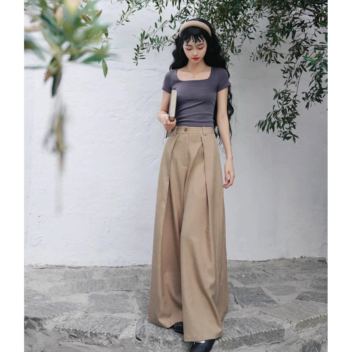 英国令嬢のワイドレッグパンツ