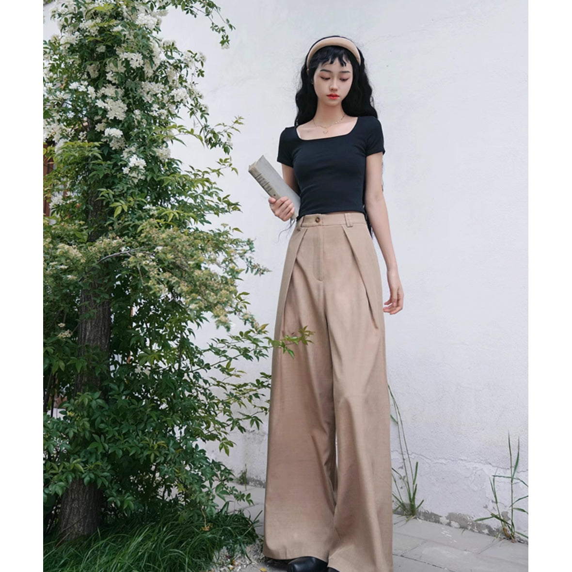 英国令嬢のワイドレッグパンツ