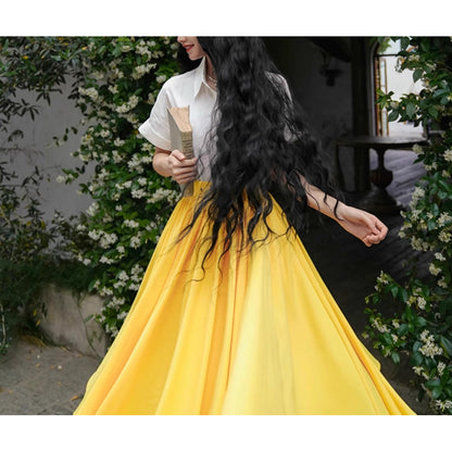 蒲公英色のアンブレラスカート