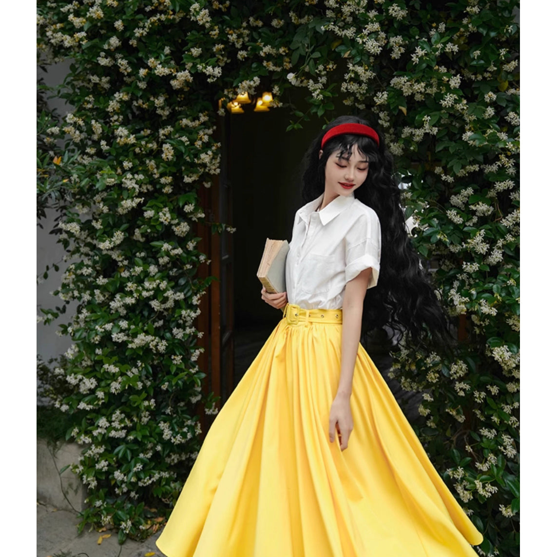 蒲公英色のアンブレラスカート