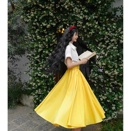 蒲公英色のアンブレラスカート