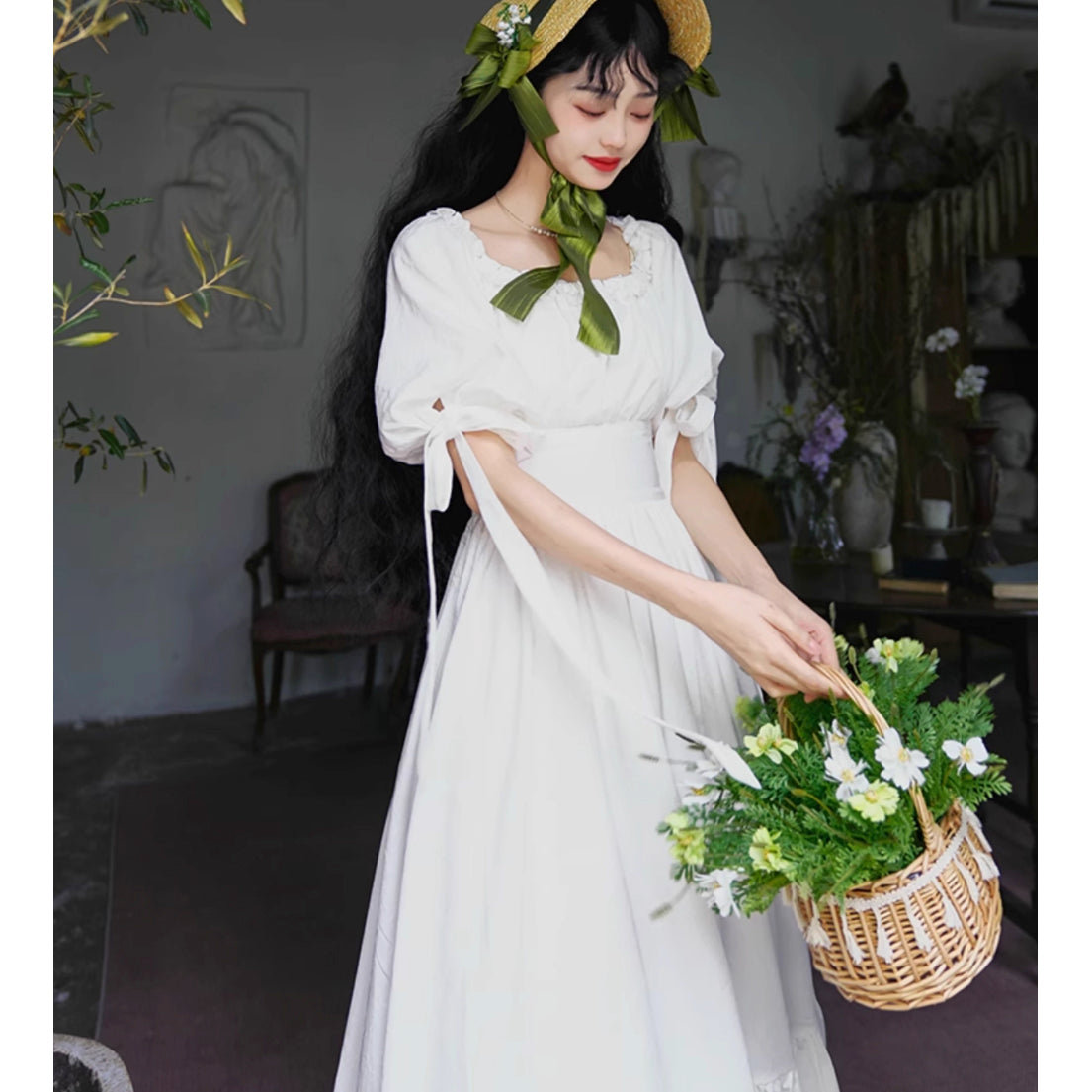 伯爵のお嬢様のロングワンピース