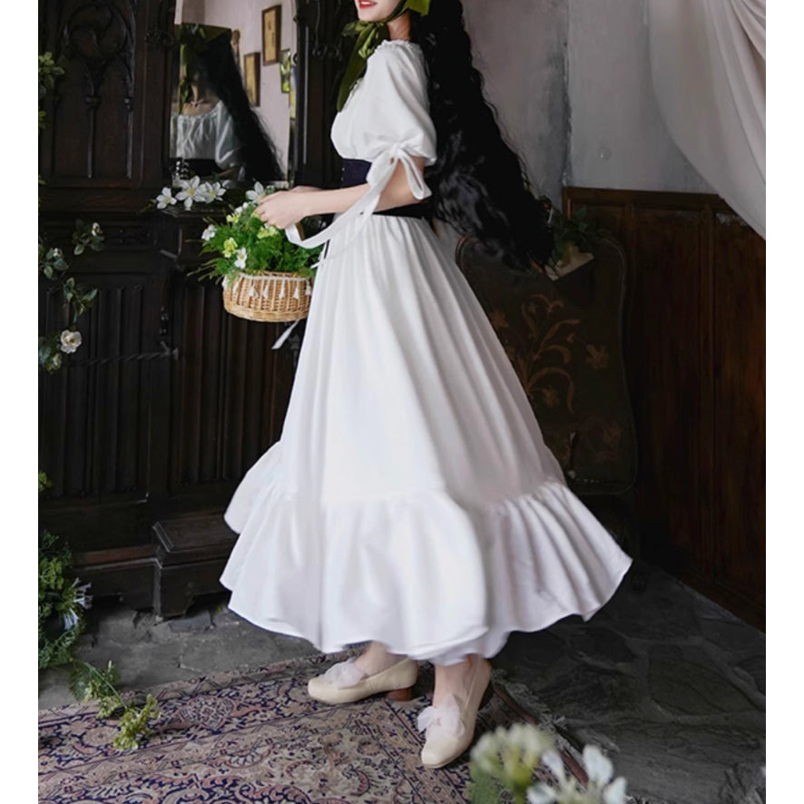 伯爵のお嬢様のロングワンピース