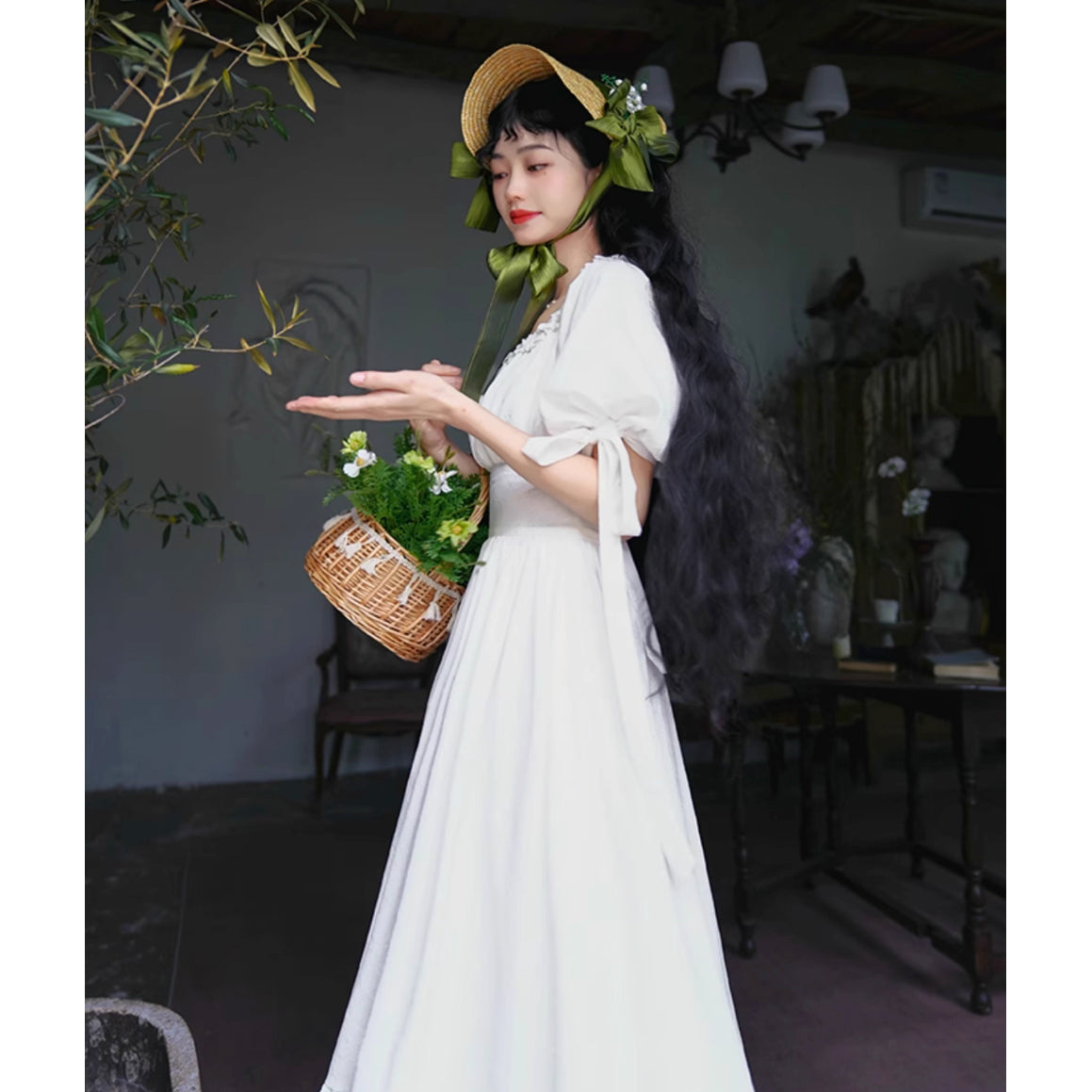 伯爵のお嬢様のロングワンピース