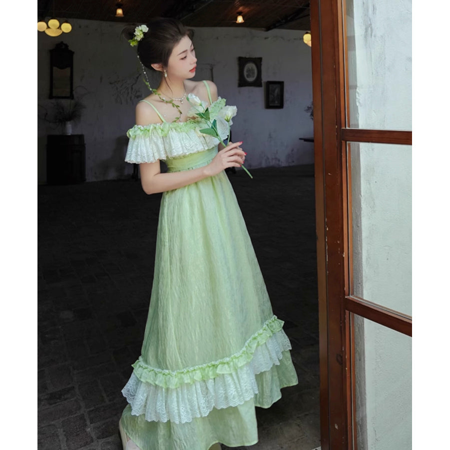 森の陽射し色キャミソールワンピース