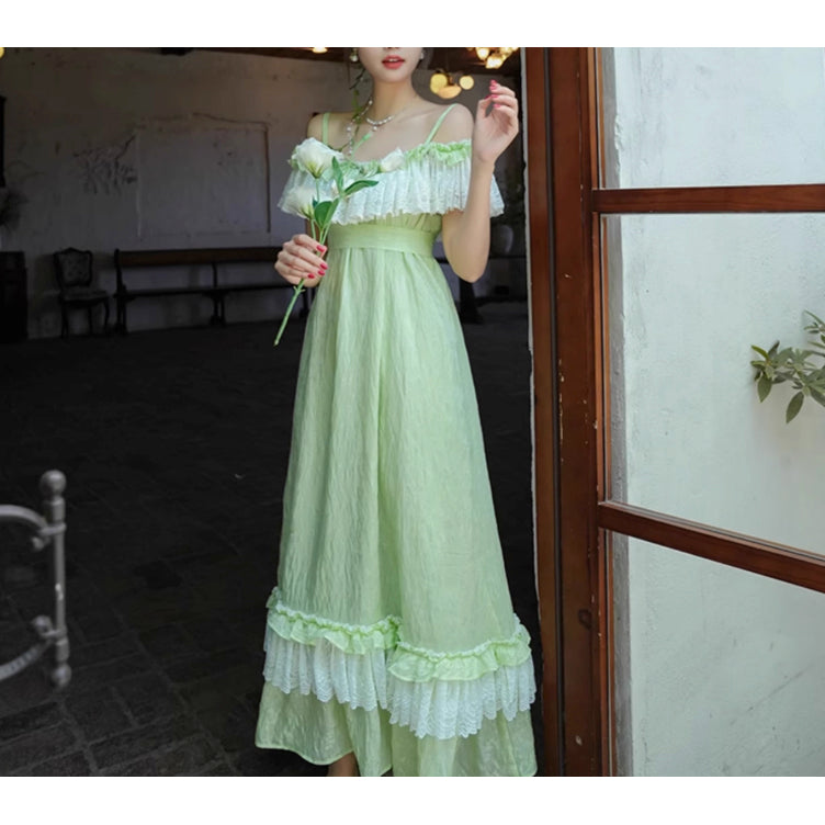 森の陽射し色キャミソールワンピース