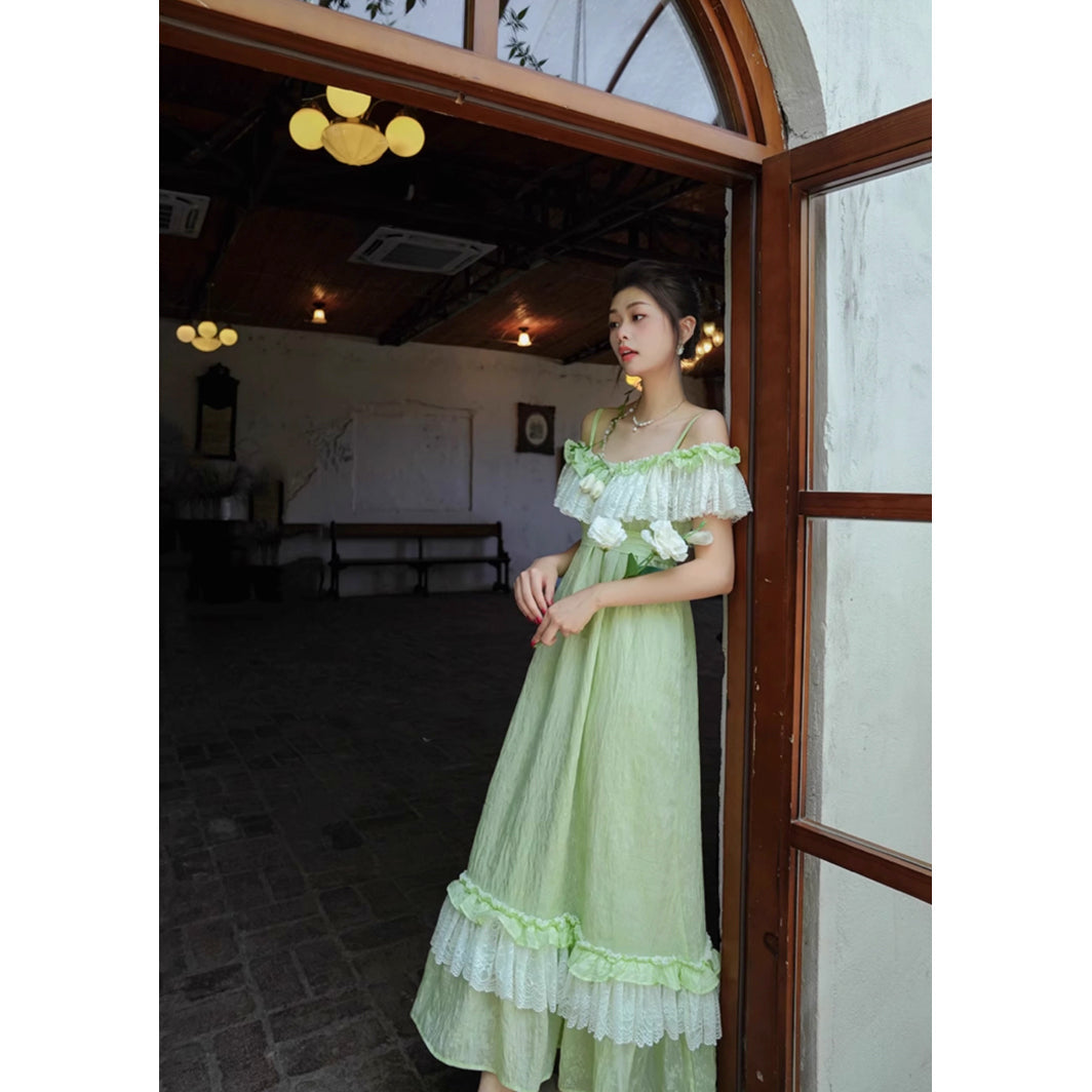 森の陽射し色キャミソールワンピース