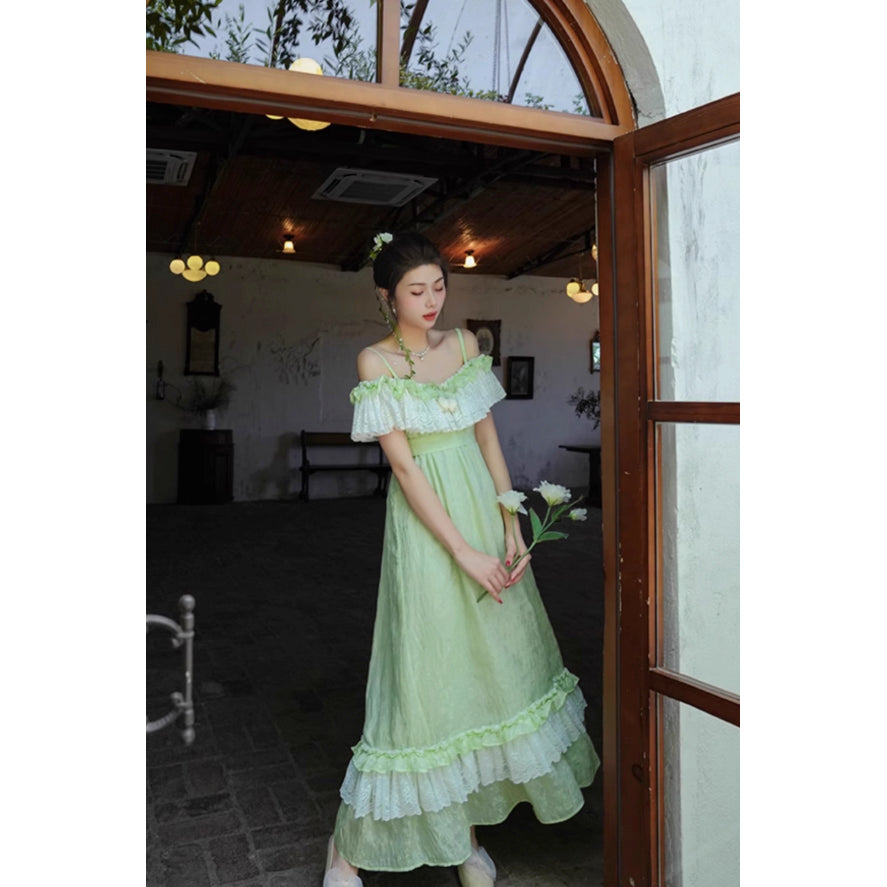 森の陽射し色キャミソールワンピース