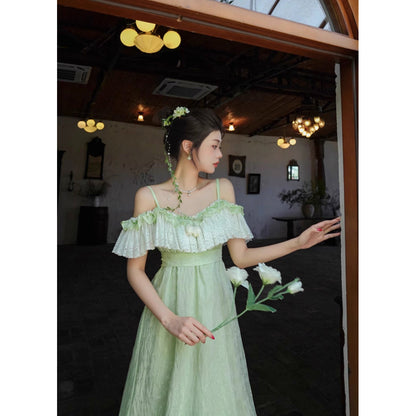 森の陽射し色キャミソールワンピース