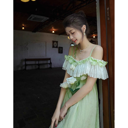 森の陽射し色キャミソールワンピース