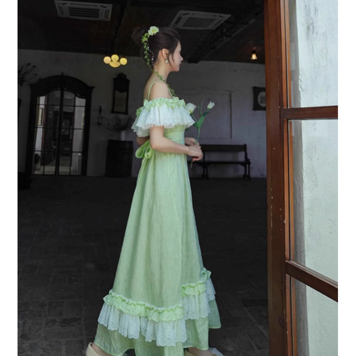 森の陽射し色キャミソールワンピース