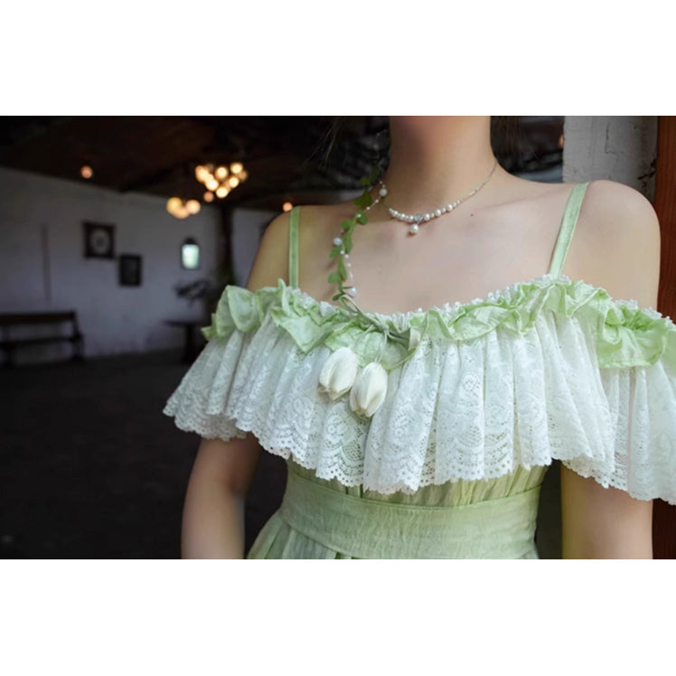 森の陽射し色キャミソールワンピース