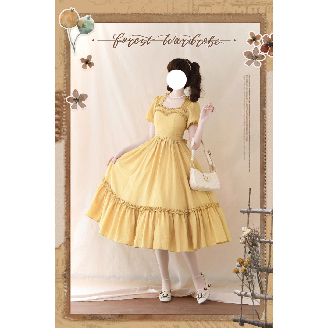 藤黄のお嬢様のクラシカルワンピース[2025年7月下旬-8月上旬発送予定]