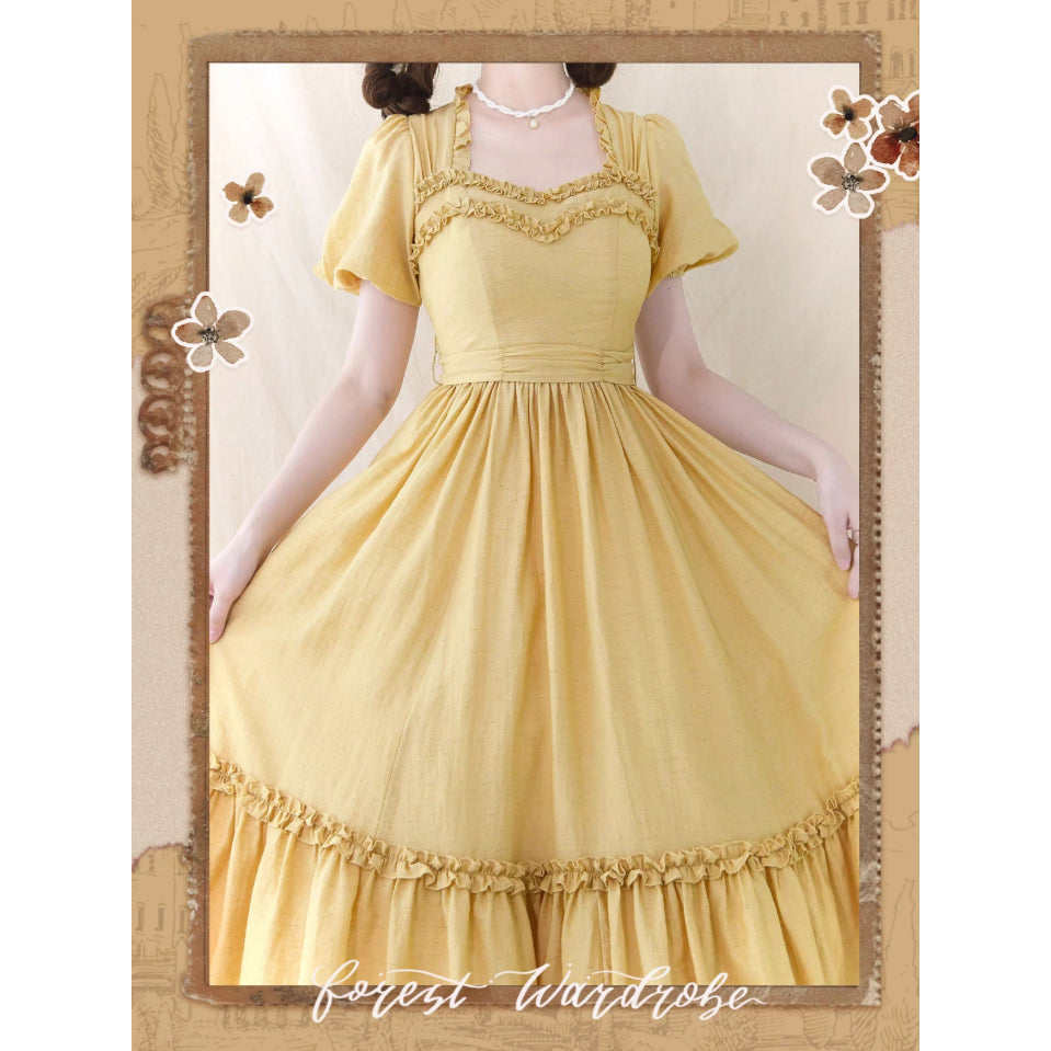 藤黄のお嬢様のクラシカルワンピース[2025年7月下旬-8月上旬発送予定]