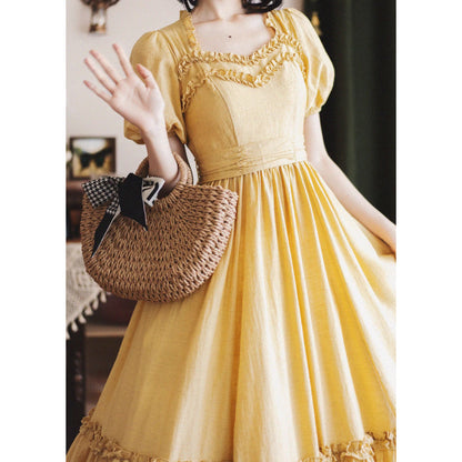 藤黄のお嬢様のクラシカルワンピース[2025年7月下旬-8月上旬発送予定]