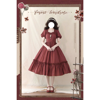 葡萄酒のお嬢様のクラシカルワンピース[2025年7月下旬-8月上旬発送予定]