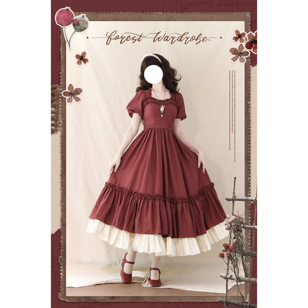 葡萄酒のお嬢様のクラシカルワンピース[2025年7月下旬-8月上旬発送予定]