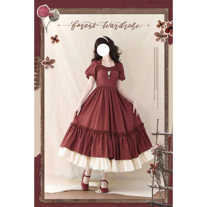 葡萄酒のお嬢様のクラシカルワンピース[2025年7月下旬-8月上旬発送予定]