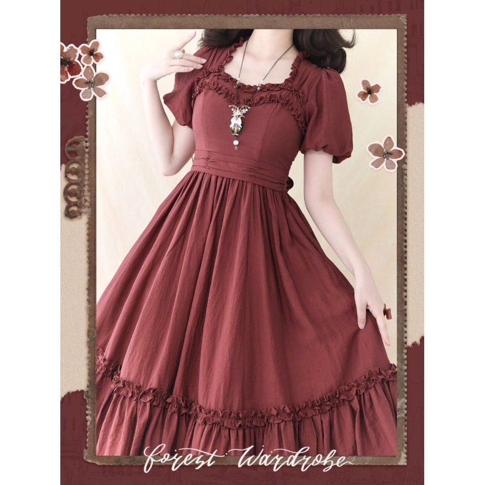 葡萄酒のお嬢様のクラシカルワンピース[2025年7月下旬-8月上旬発送予定]